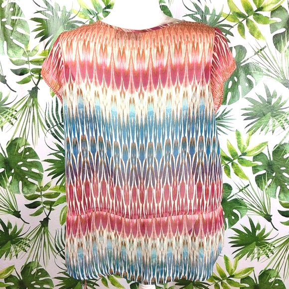 a.n.a Pink & Blue Zig-Zag Striped Coverup (Size: X-Large) - Picture 6 of 10